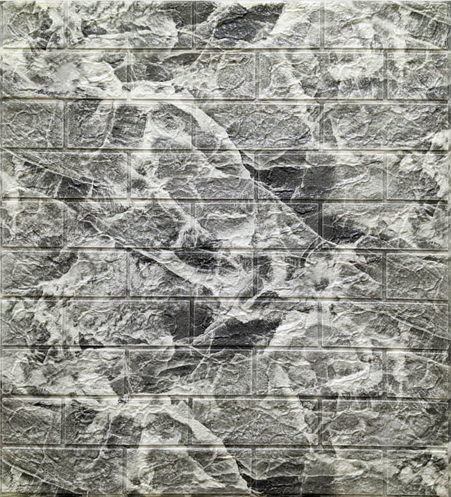 3D-панель Sticker Wall мармур чорний 700х770х5 мм (61-5) - фото 1