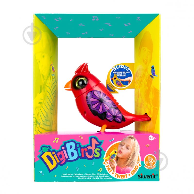 Игрушка интерактивная DigiBirds&Friends Красный кардинал (50 мелодий) 88603 - фото 1