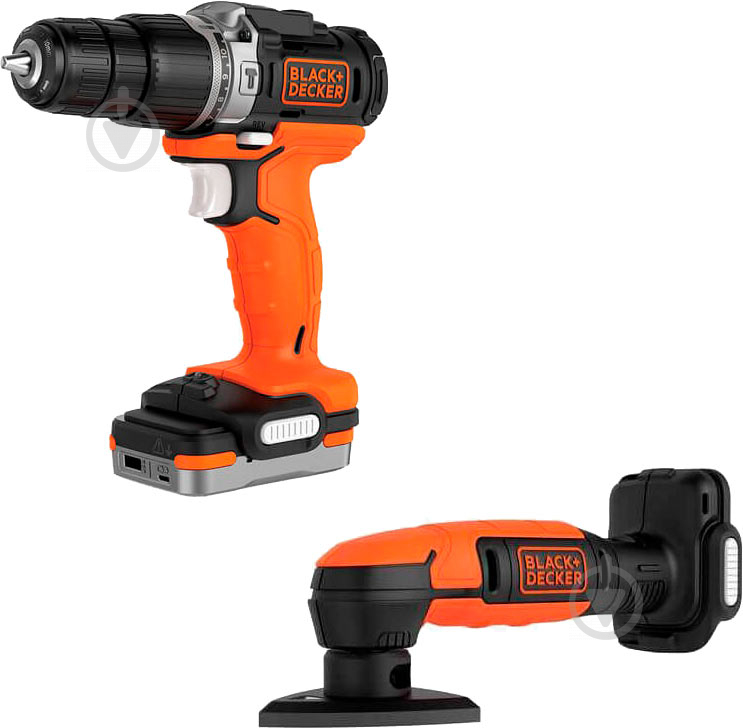 Набор аккумуляторного инструмента Black+Decker BDCK121S1S - фото 1