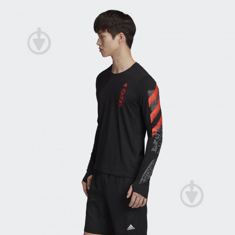 Футболка Adidas FAST GFX LS Tee FJ5000 р.S чорний - фото 4