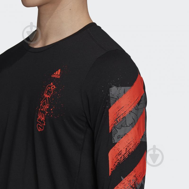 Футболка Adidas FAST GFX LS Tee FJ5000 р.M чорний - фото 8