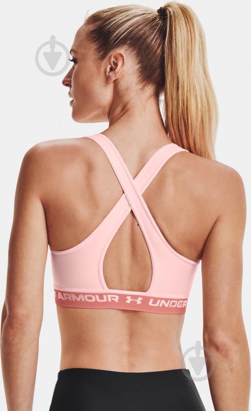 Бра Under Armour UA Crossback Mid Bra 1361034-658 р.L розовый - фото 2