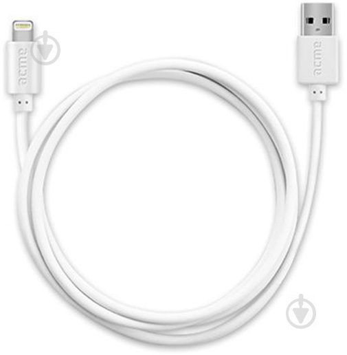 Кабель Acme Lightning – USB 2 м білий (4770070879139) CB1032W - фото 2