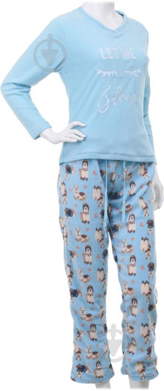 Костюм домашний женский La Nuit Home Sleeping llamas р. XL голубой - фото 1