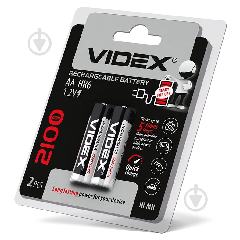 Аккумулятор Videx AA (пальчиковые) 2 шт. (23340) - фото 1