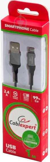 Кабель Cablexpert 1 м чорний (CCPB-L-USB-09BK) - фото 3