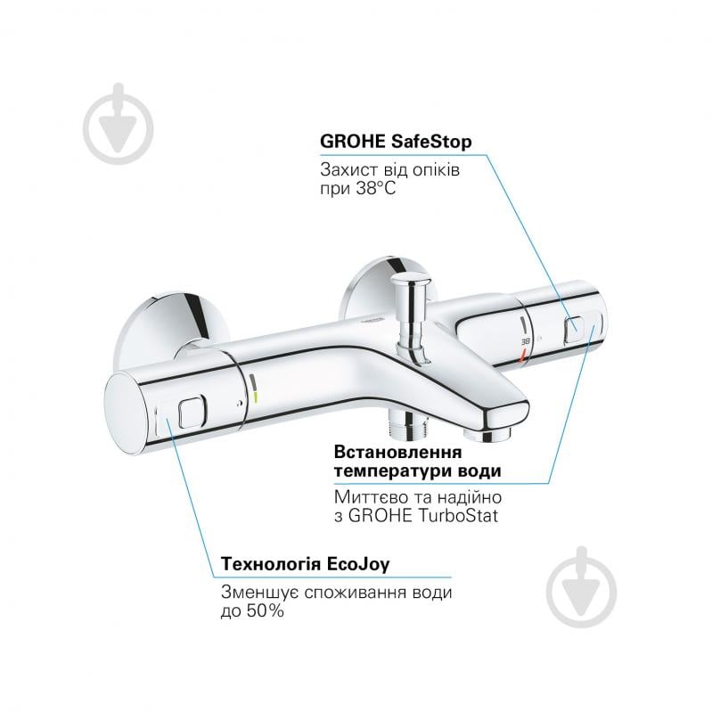 Змішувач термостатичний Grohe Precision Start 1/2″ (34598000) - фото 5