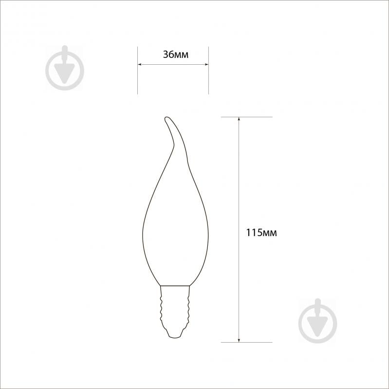 Лампа світлодіодна Светкомплект FIL VII CA35 4 Вт E14 3000 К 220 В прозора - фото 3
