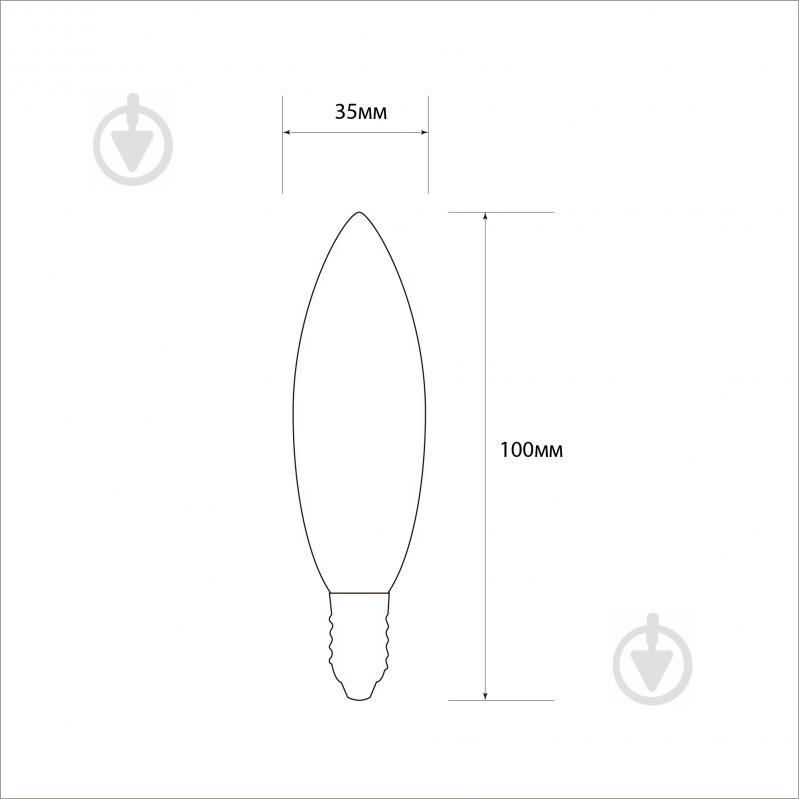 Лампа світлодіодна Светкомплект FIL VII C35 4 Вт E14 3000 К 220 В прозора - фото 3