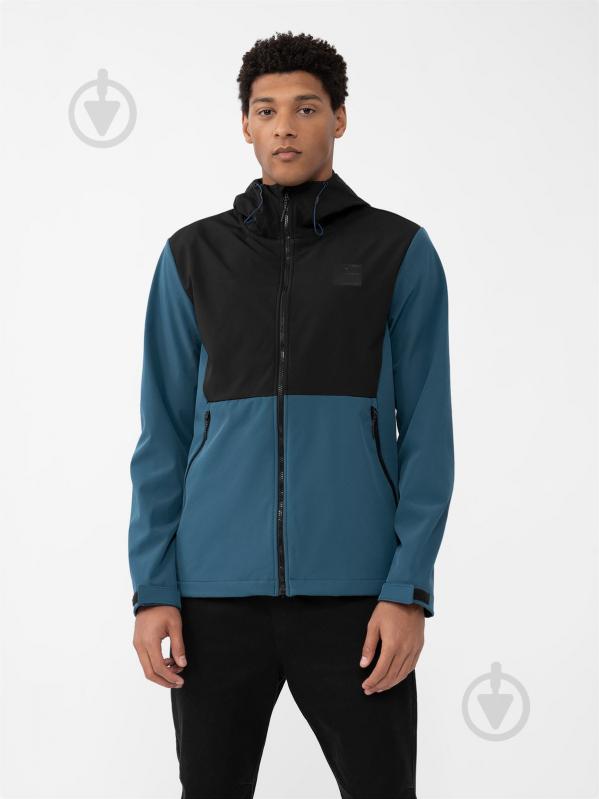 Куртка 4F SOFTSHELL JACKET M155 4FAW23TSOFM155-32S р.M синяя - фото 1