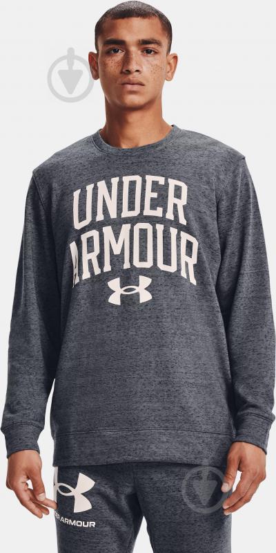 Світшот Under Armour UA RIVAL TERRY CREW 1361561-012 р. 2XL темно-сірий - фото 3