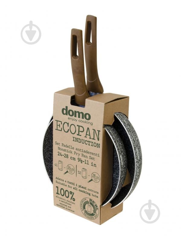 Набор сковород Domo Ecopan 24/28 см D49ST0200 - фото 1 Набор сковород Domo Ecopan 24/28 см D49ST0200 - фото 1