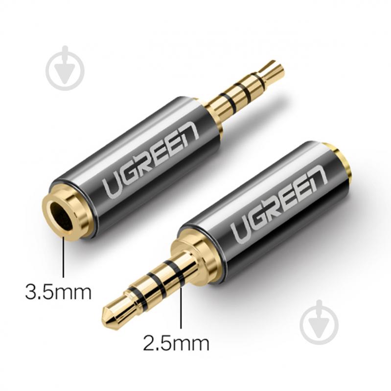 Перехідник UGREEN 2.5mm Male to 3.5mm Female Adapter Black (20501) чорний (20501) - фото 2