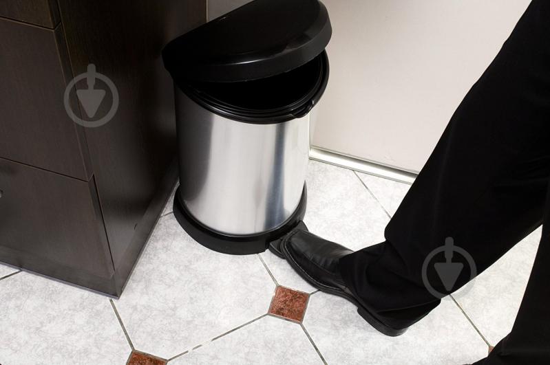 Відро для сміття Curver DECO BIN 15 л сірий/чорний 169795 - фото 4
