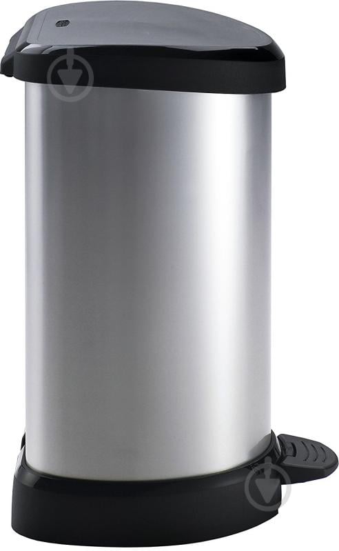 Відро для сміття Curver DECO BIN 15 л сірий/чорний 169795 - фото 2