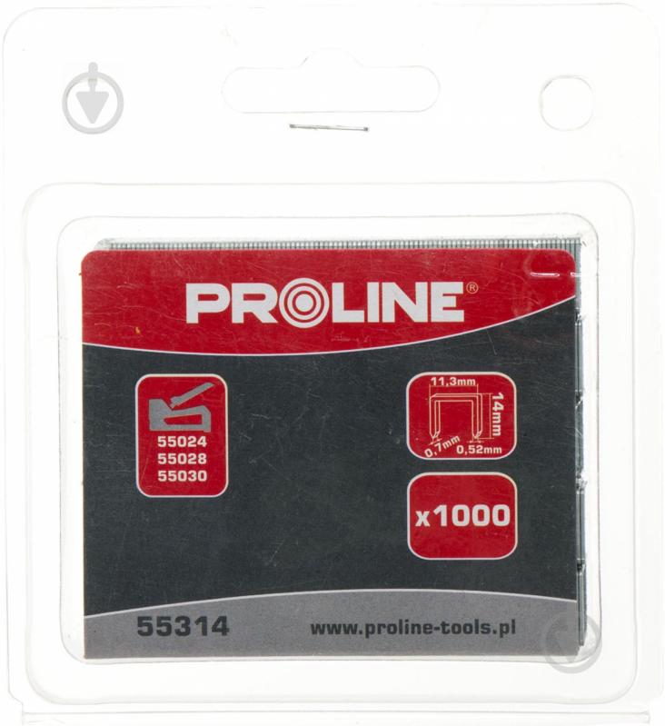 Скоби для ручного степлера Proline 14 мм тип 53 (А) 1000 шт. 55314 - фото 1