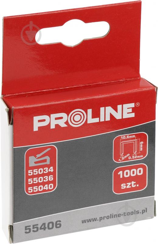 Скобы для ручного степлера Proline 6 мм тип 140 (G) 1000 шт. 55406 - фото 1