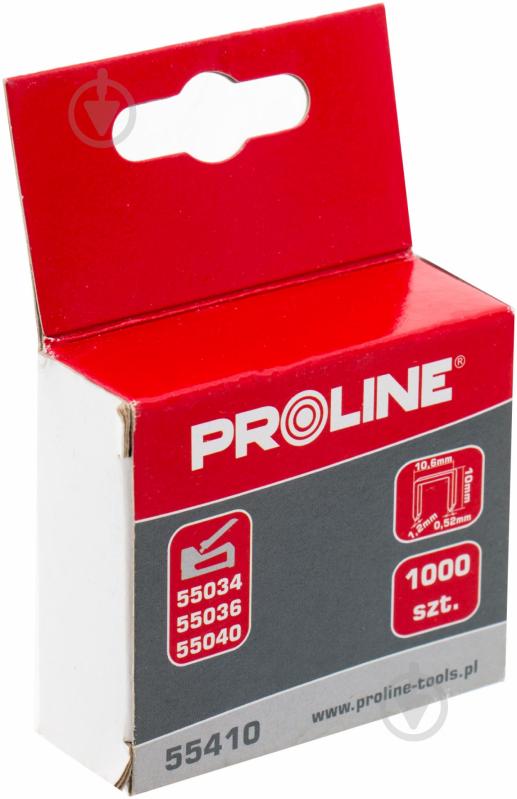 Скобы для ручного степлера Proline 10 мм тип 140 (G) 1000 шт. 55410 - фото 1