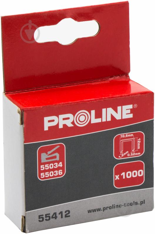 Скоби для ручного степлера Proline 12 мм тип 140 (G) 1000 шт. 55412 - фото 1