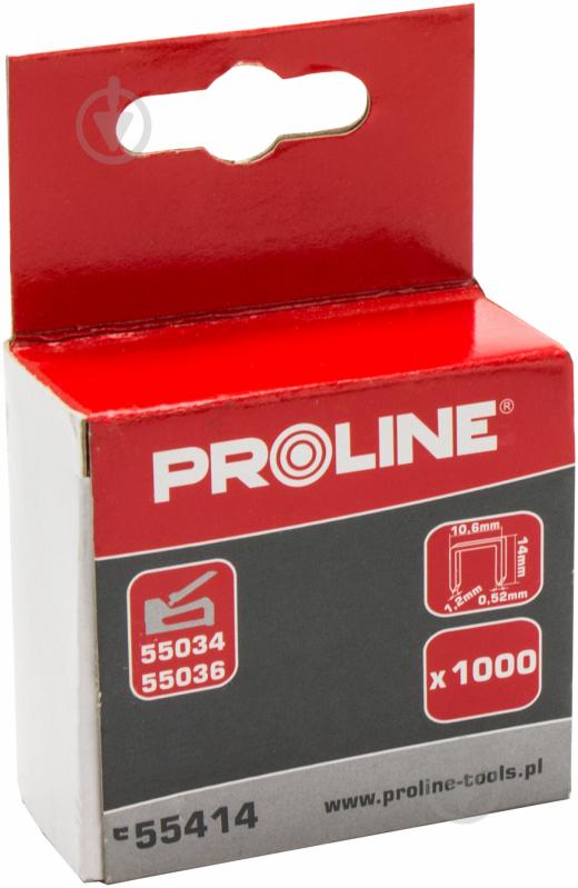 Скобы для ручного степлера Proline 14 мм тип 140 (G) 1000 шт. 55414 - фото 1