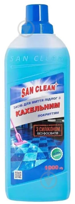 Средство для мытья пола SAN CLEAN с кафельным покрытием 1 л - фото 1