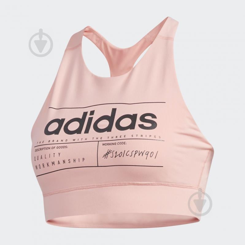 Бра Adidas W BB BRA TOP FL0219 р.S рожевий - фото 1