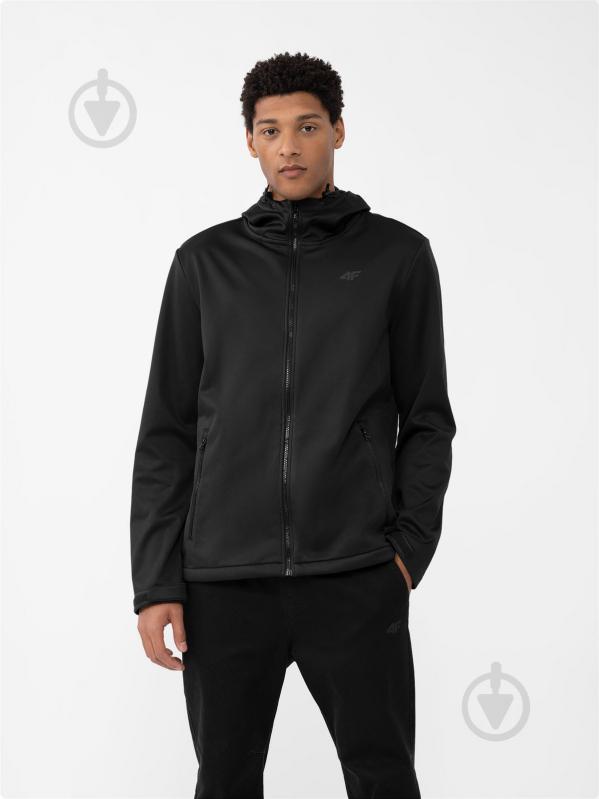 Куртка 4F SOFTSHELL JACKET M156 4FAW23TSOFM156-20S р.S чорна - фото 1