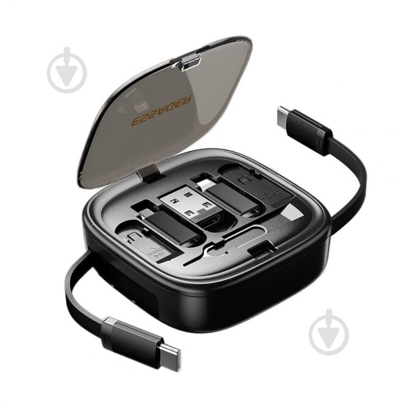 Органайзер для кабелів Jicheng Multifunctional Retractable Cable Organizer Box Black (ECJHZ-JC01-P) Essager 02 чорний - фото 1