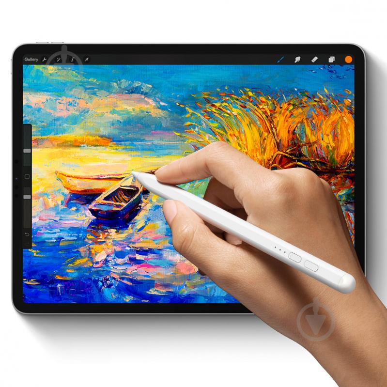 Стилус BASEUS Smooth Writing with LED Indicators + Active tip + Cable Type-C 3A 0.3 м White (SXBC000202) - фото 7 Стилус BASEUS Smooth Writing with LED Indicators + Active tip + Cable Type-C 3A 0.3 м White (SXBC000202) - фото 7