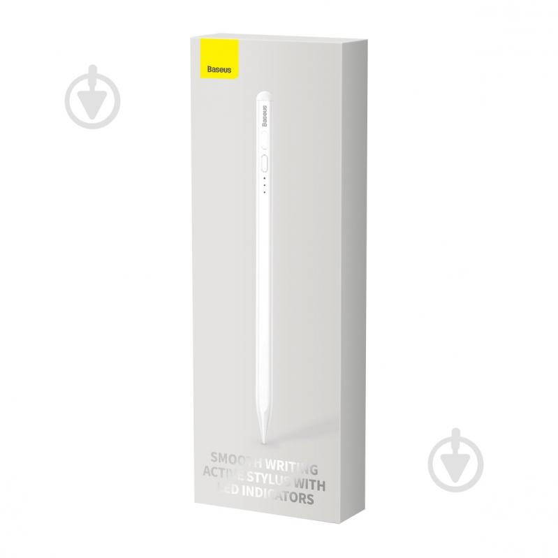 Стилус BASEUS Smooth Writing with LED Indicators + Active tip + Cable Type-C 3A 0.3 м White (SXBC000202) - фото 4 Стилус BASEUS Smooth Writing with LED Indicators + Active tip + Cable Type-C 3A 0.3 м White (SXBC000202) - фото 4