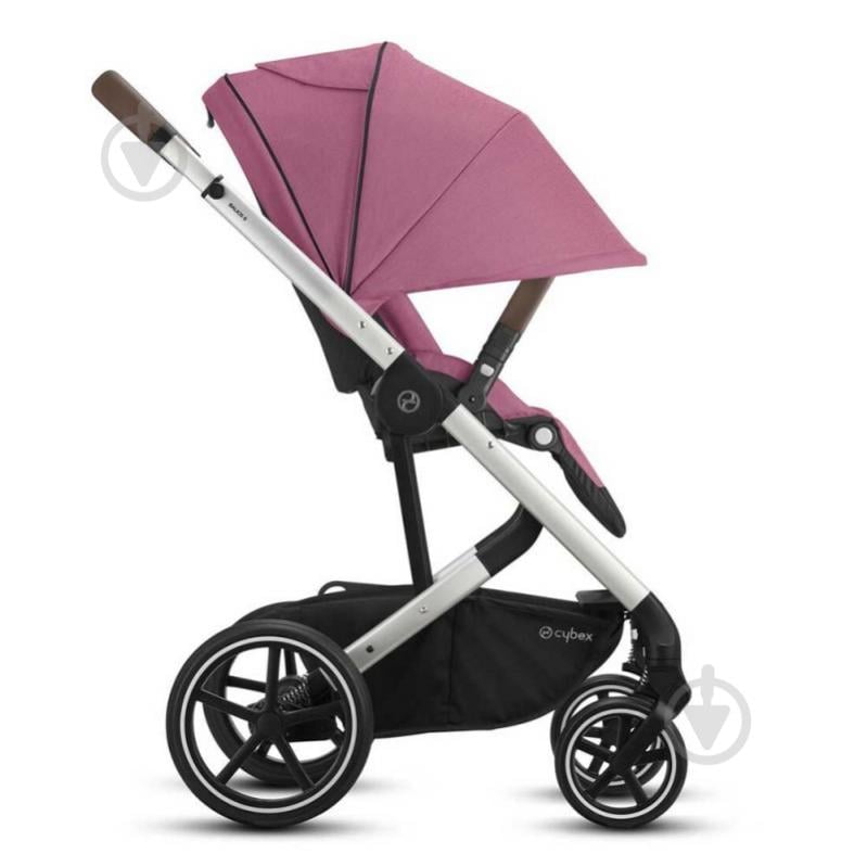 Коляска прогулянкова Cybex Balios S Lux SLV Magnolia Pink purple (з бампером) - фото 4