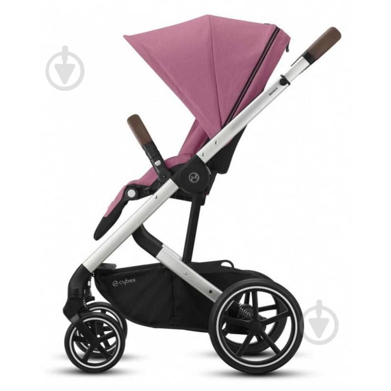 Коляска прогулянкова Cybex Balios S Lux SLV Magnolia Pink purple (з бампером) - фото 6