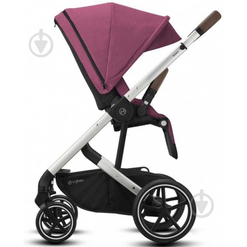 Коляска прогулянкова Cybex Balios S Lux SLV Magnolia Pink purple (з бампером) - фото 5