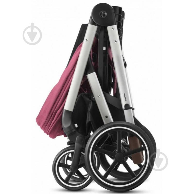 Коляска прогулянкова Cybex Balios S Lux SLV Magnolia Pink purple (з бампером) - фото 3