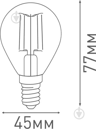 Лампа світлодіодна Maxus FM 1-LED-548-01 G45 4 Вт E14 4100 К 220 В прозора - фото 4