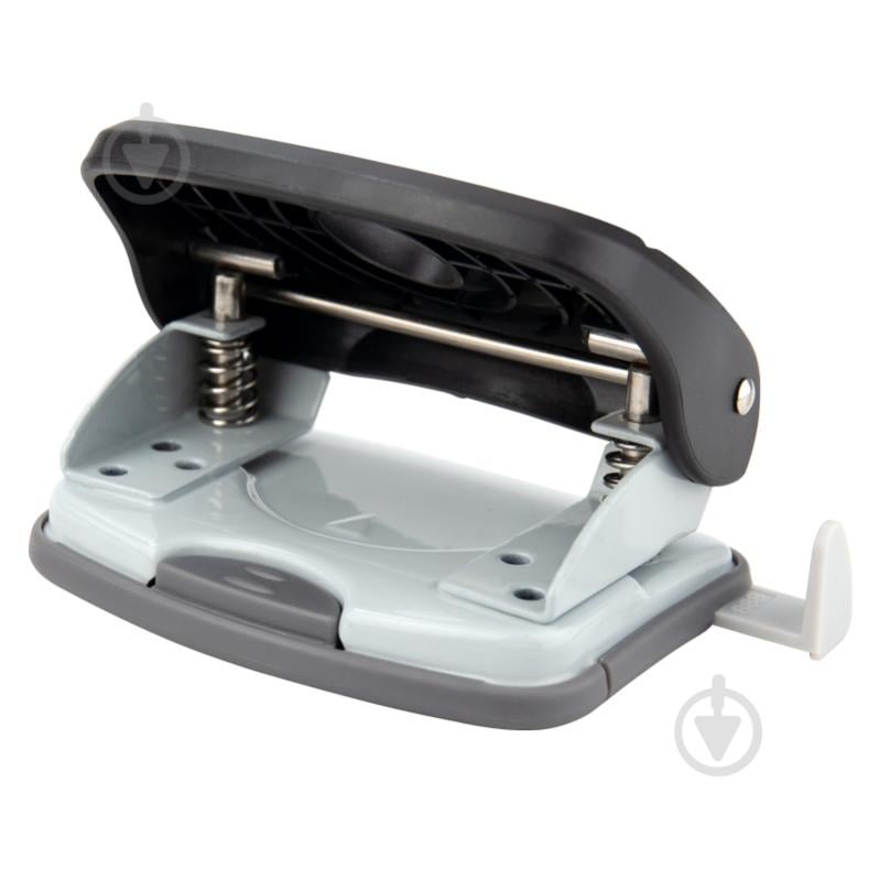 Дырокол Welle-2 с пластиковым верхом 20 листов черный Axent - фото 3