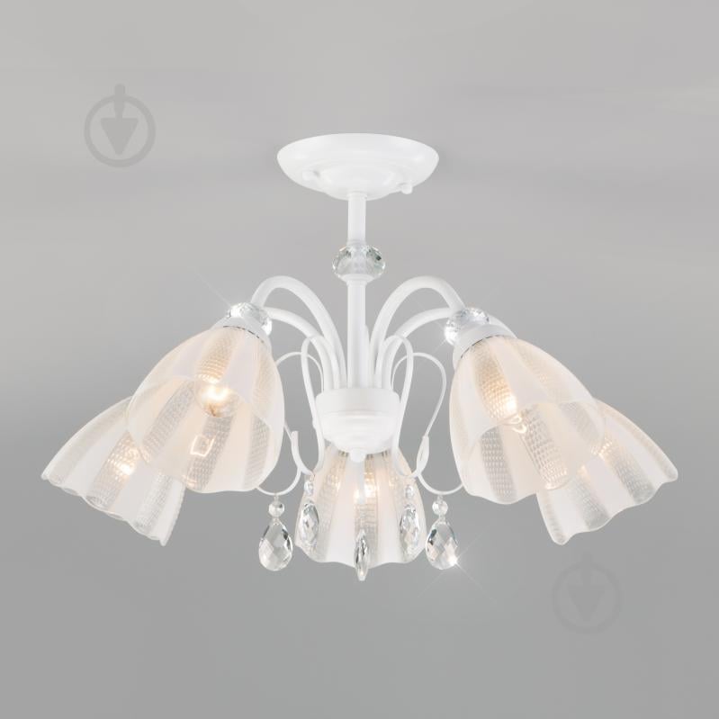 Люстра потолочная Strotskis Floranse 5x60 Вт E27 белый 30155/5 - фото 1