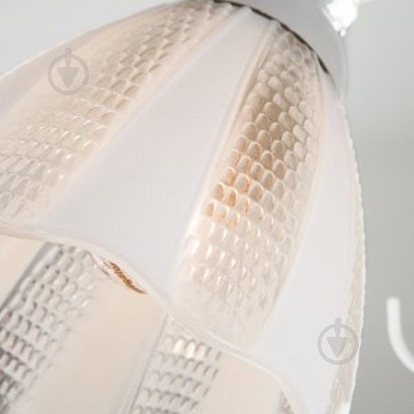 Люстра потолочная Strotskis Floranse 5x60 Вт E27 белый 30155/5 - фото 4