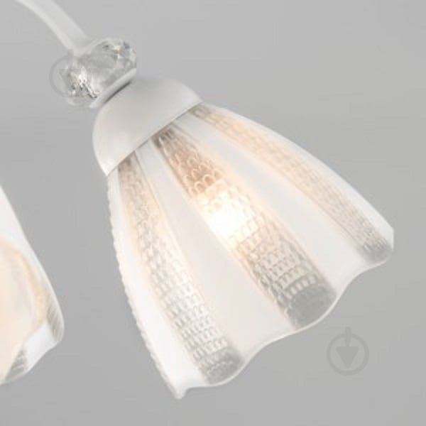 Люстра потолочная Strotskis Floranse 5x60 Вт E27 белый 30155/5 - фото 5