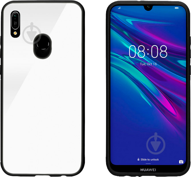 Чохол захисний Intaleo (Real Glass) white поліуретановий для Huawei Y6 2019 - фото 1