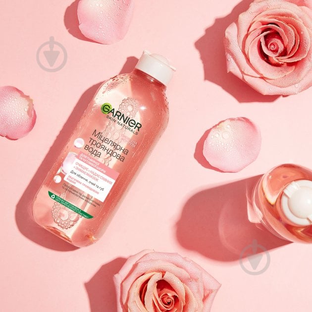 Міцелярна вода Garnier Skin Naturals з трояндовою водою для очищення шкіри обличчя 400 мл - фото 8