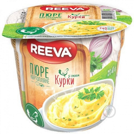 Пюре REEVA картопляне зі смаком курки 40 г 40 г - фото 1