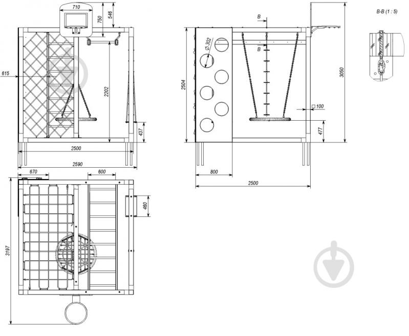 Гимнастический комплекс BruStyle Куб DIO-671 - фото 6 Гимнастический комплекс BruStyle Куб DIO-671 - фото 6