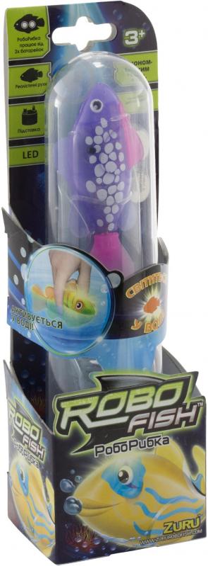 Рыбка Robofish RoboFish LED фиолетовая Интерактивная 2541-5 - фото 4