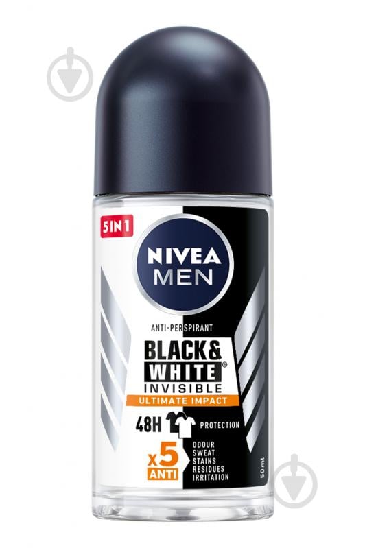 Дезодорант Nivea кульковий Чорне та Біле ULTIMATE IMPACT 50 мл - фото 1