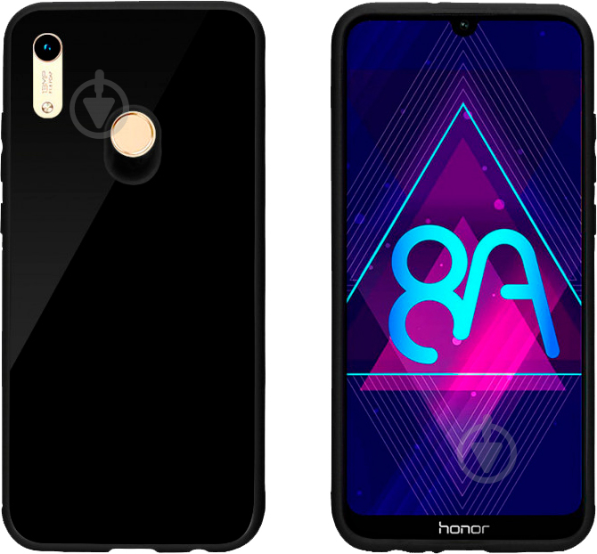 Чохол захисний Intaleo (Real Glass) для Honor 8A black поліуретановий - фото 1