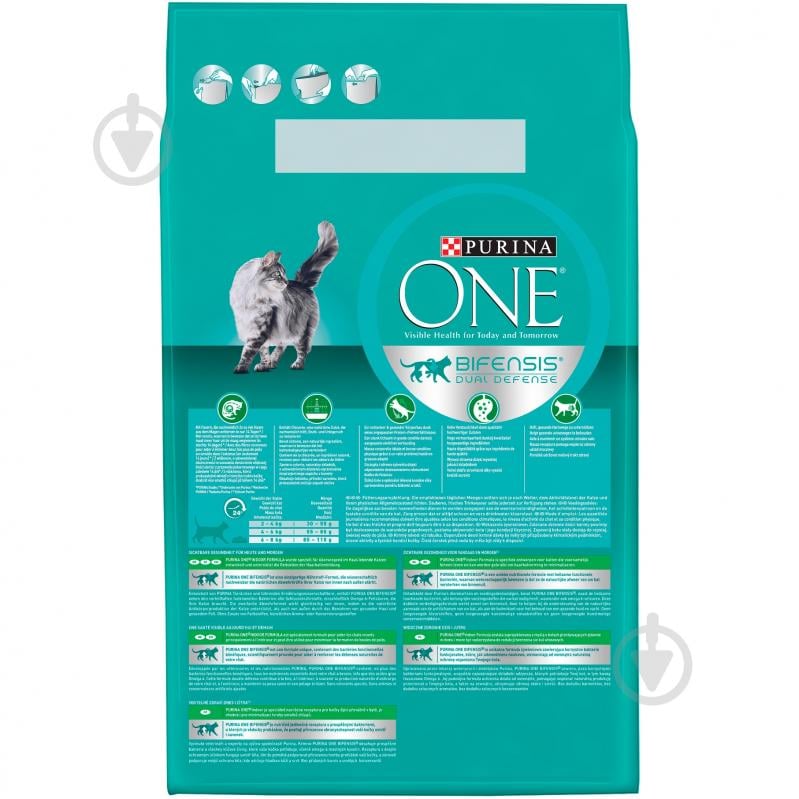 Корм сухий для котів Purina One Indoor Formula з індичкою та цільними злаками 3 кг - фото 3