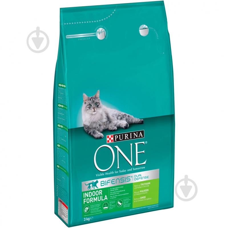 Корм сухий для котів Purina One Indoor Formula з індичкою та цільними злаками 3 кг - фото 2