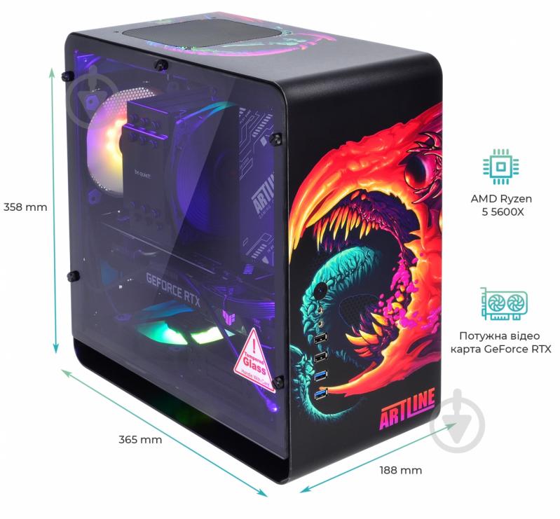 Компьютер Artline Overlord DRAGON (DRAGONv39CH) black/red - фото 12