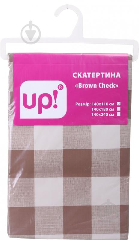 Скатерть Check 140x110 см коричневый UP! (Underprice) - фото 3